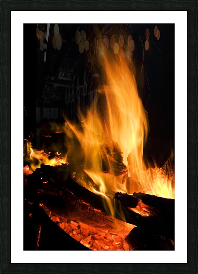Blazing Campfire Picture Frame print