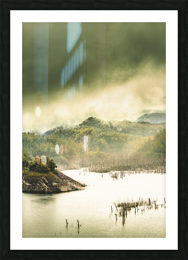 Majestic morning lake Picture Frame print