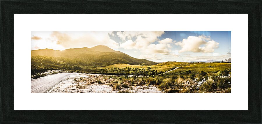 Western Tasmania mountain range Picture Frame print