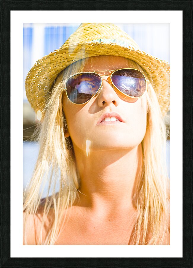 Hot Beach Babe In Summer Fashion Picture Frame print