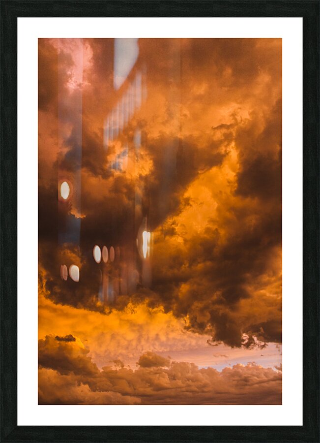 A stormy sunset Picture Frame print