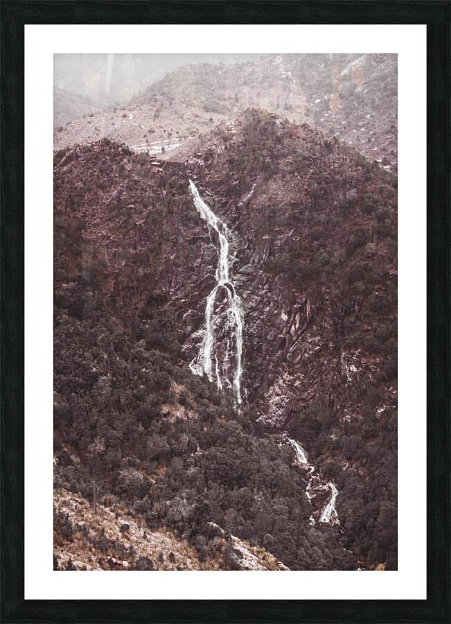 Wild west waterfall Picture Frame print