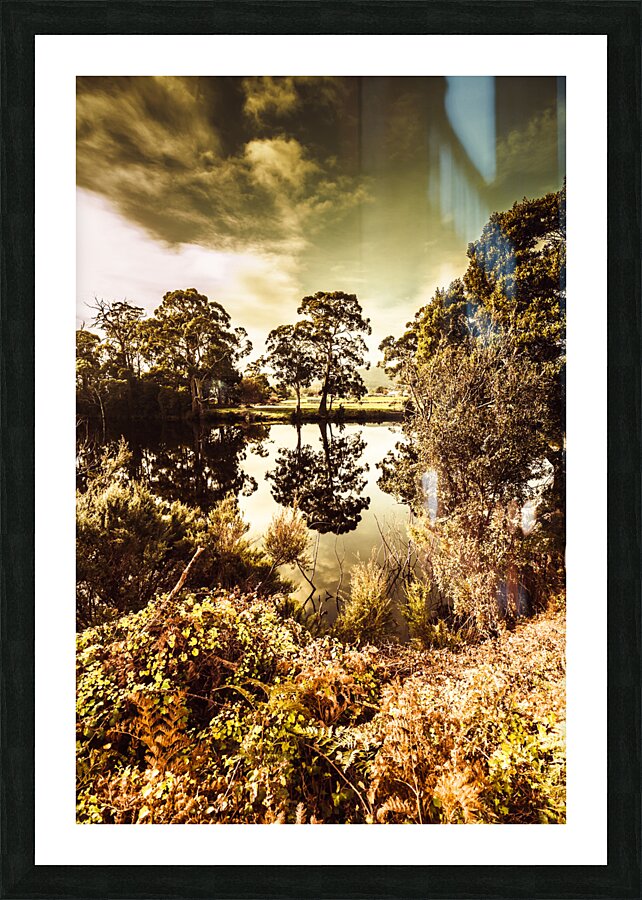 Huonville river reflections Picture Frame print