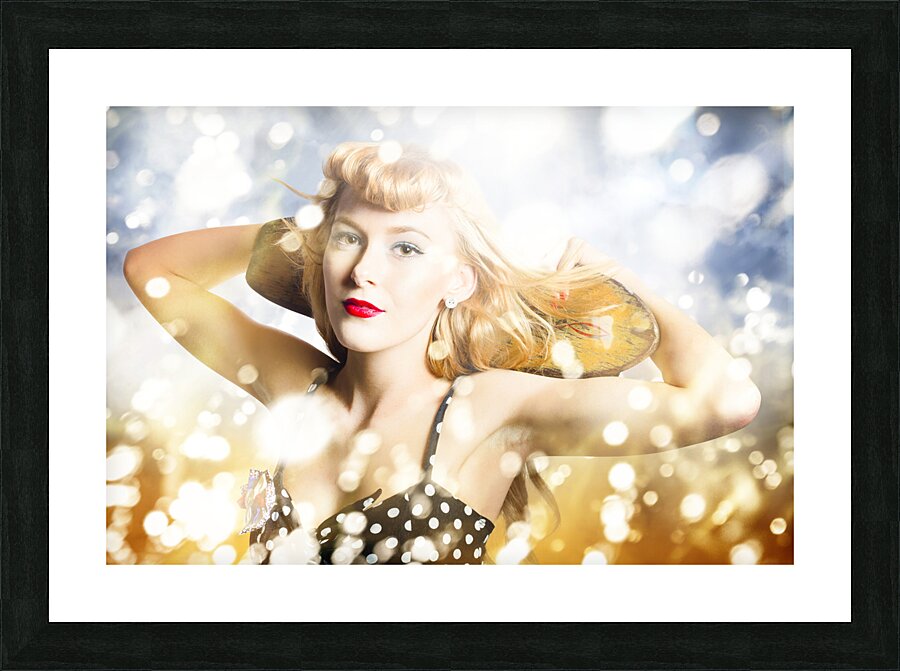 Creative skateboarding pin up Picture Frame print