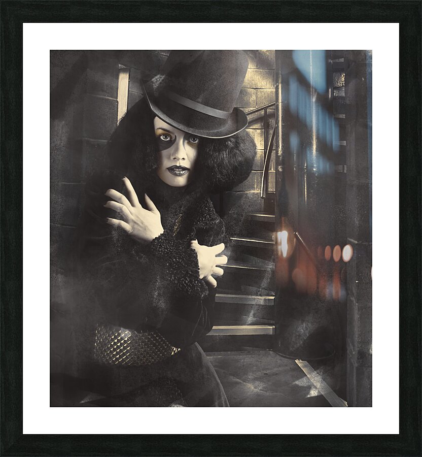 Mystery magician in halls of magic and illusion Picture Frame print