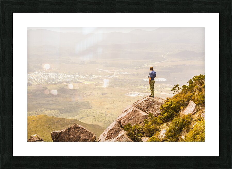 Tourist On The Tip of Western Tasmania Picture Frame print
