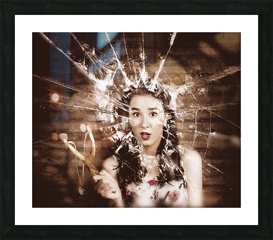 Mischievous vintage housewives Picture Frame print