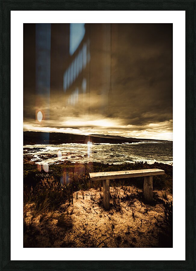 Intense coastline drama Picture Frame print