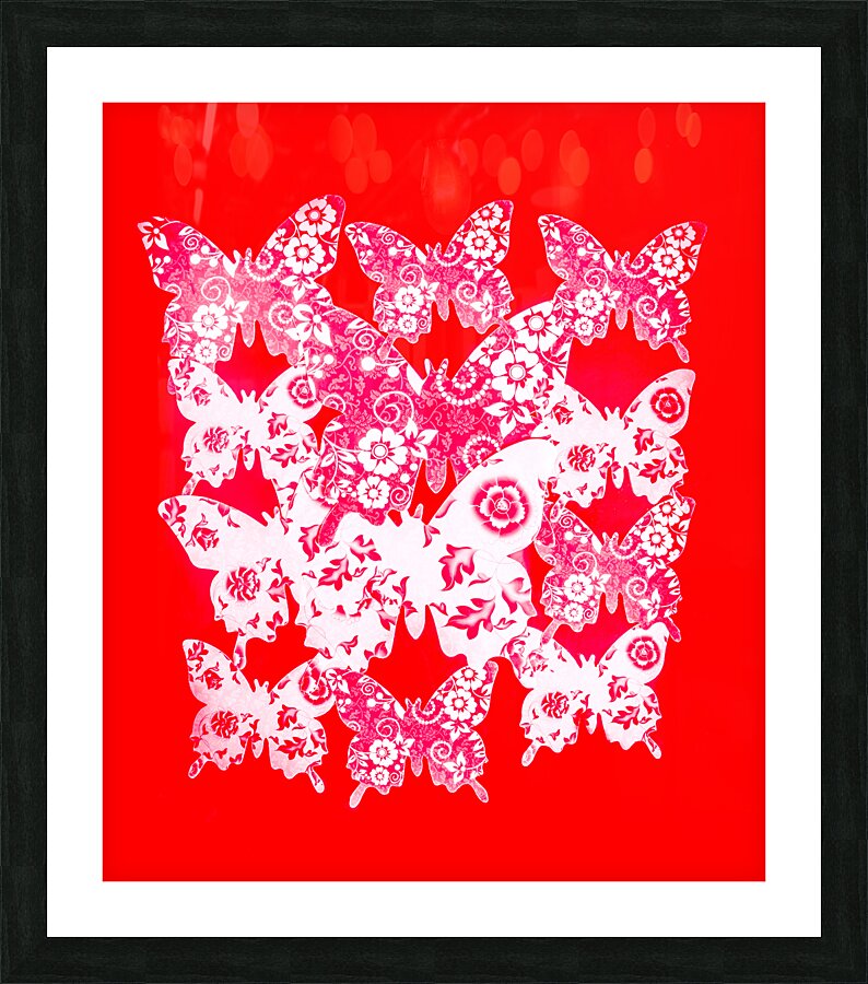 Exotic red wings Picture Frame print