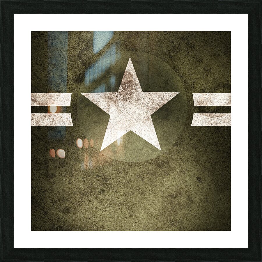 Military army star background Picture Frame print