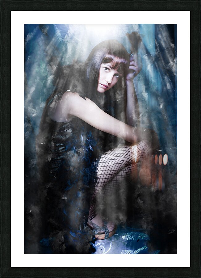 Actress In Stage Spotlight Picture Frame print