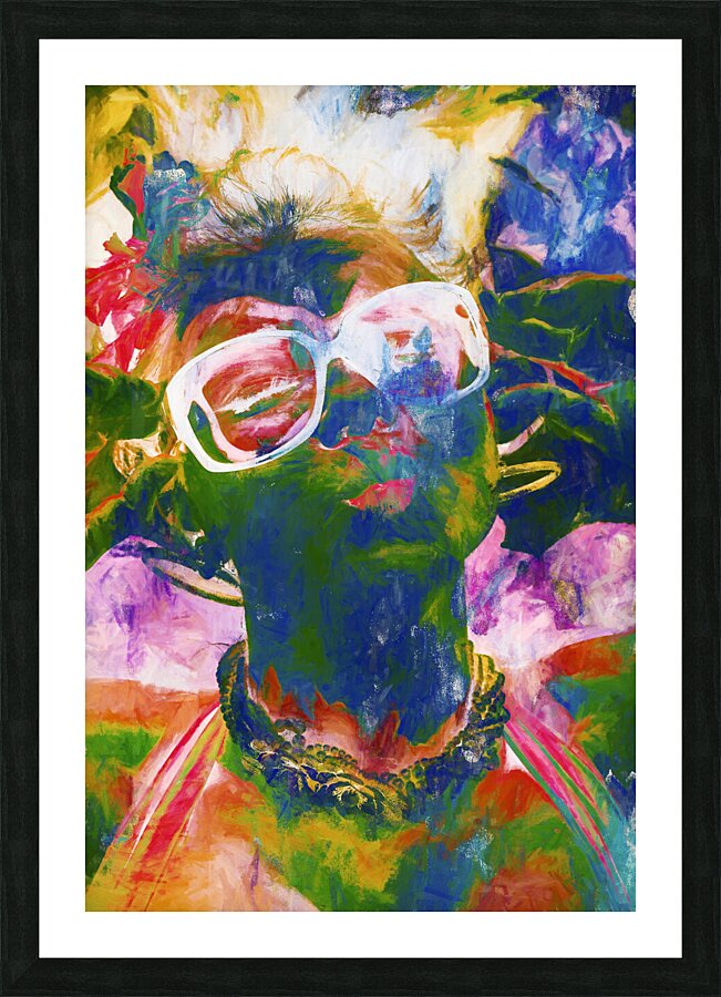 Paint splash pinup art Picture Frame print