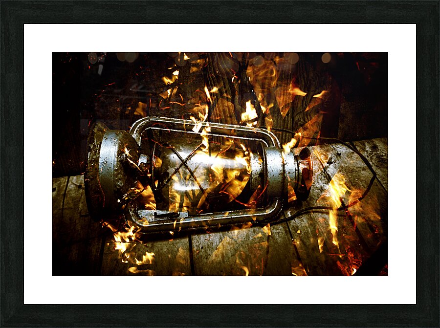 Fire in the hen house Picture Frame print