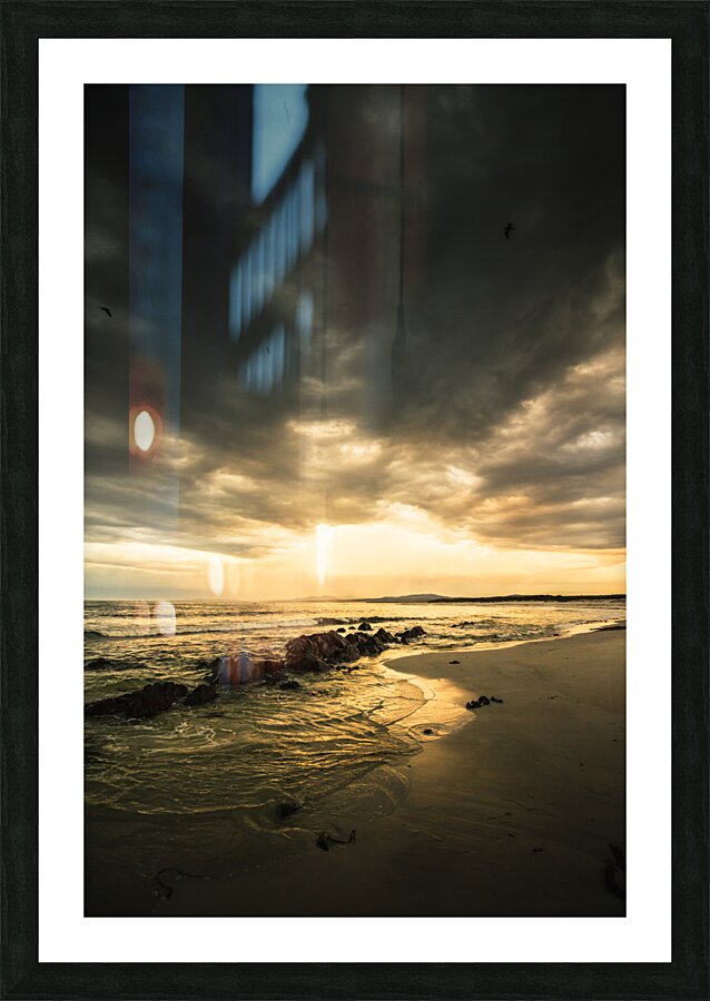Exotic seaside sunrise Picture Frame print