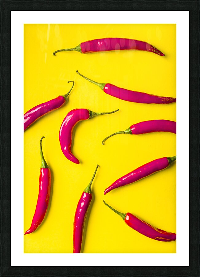 Purple peppers Picture Frame print