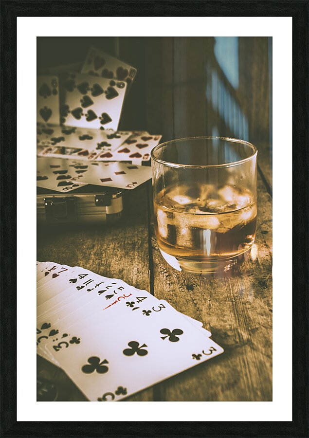 Table games and the wild west saloon  Picture Frame print