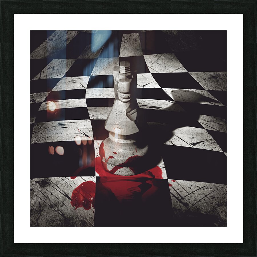 Dark knight of the grand chessboard Picture Frame print