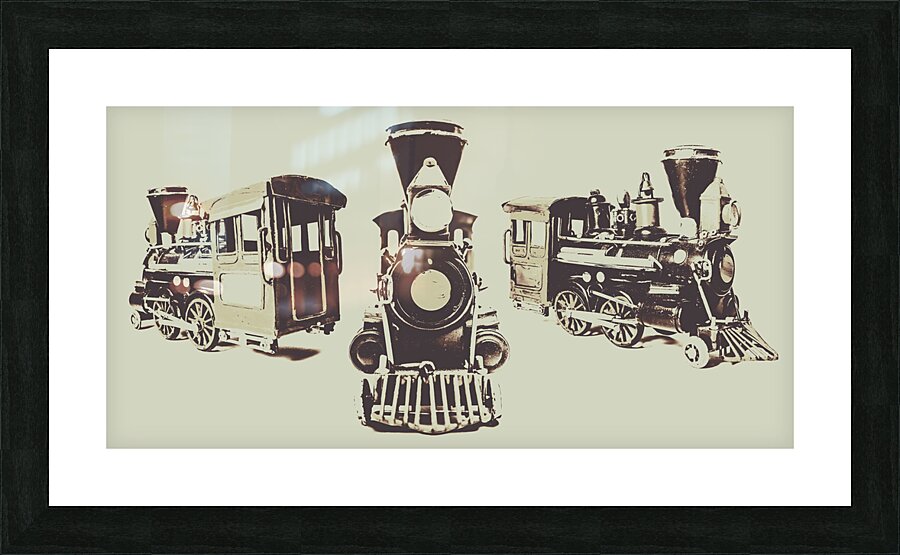 Train stationed Picture Frame print