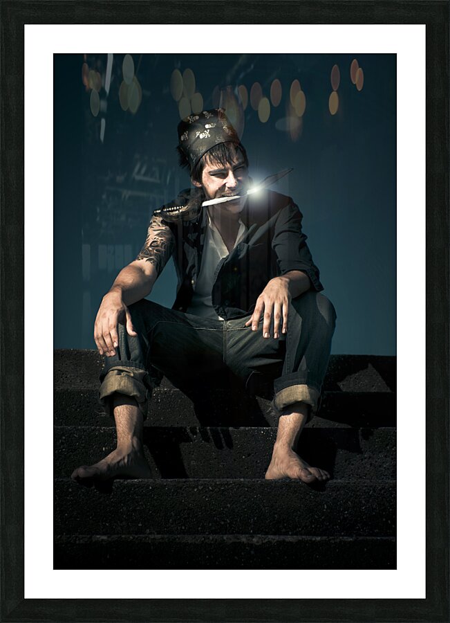 Evil Pirate Picture Frame print