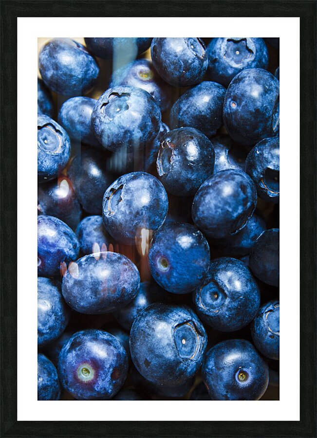Blueberrys background Picture Frame print