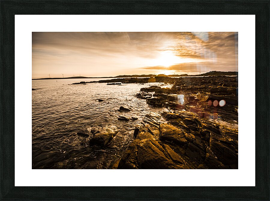 Petal point ocean sunrise Picture Frame print