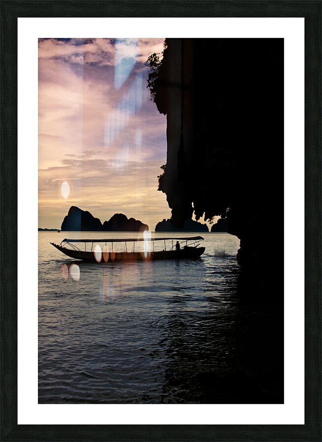 Longboat Sunset Picture Frame print
