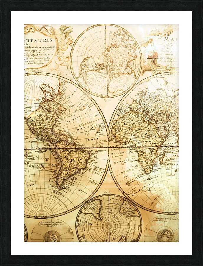 World of old Picture Frame print