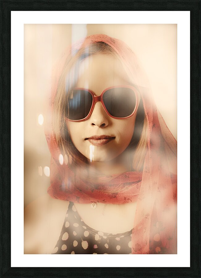 Old-fashioned mysterious beauty Picture Frame print