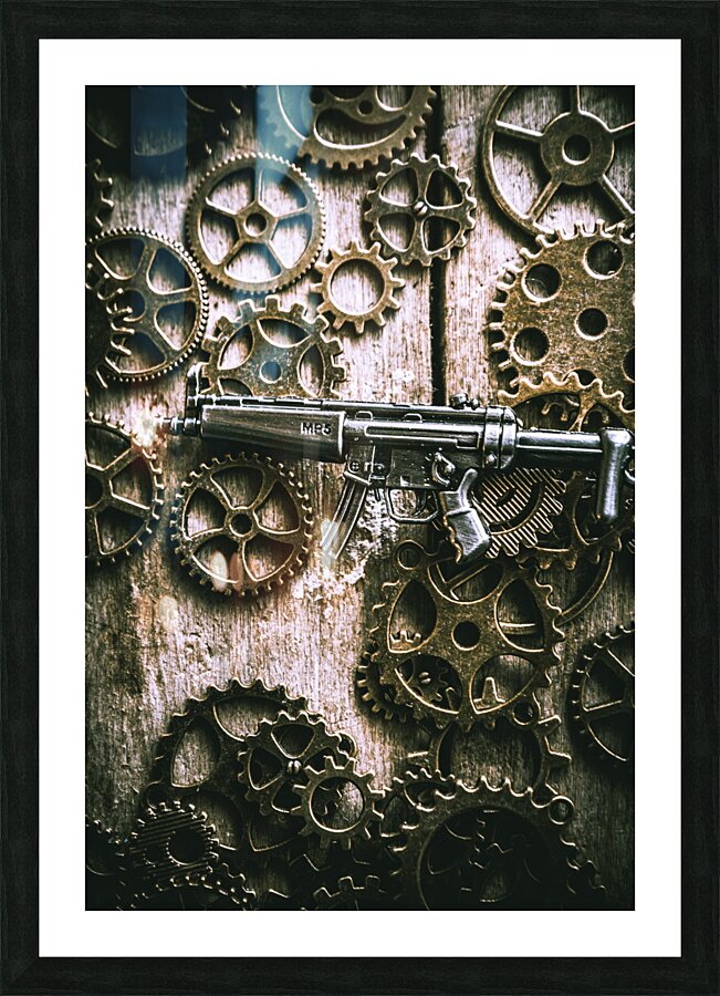Miniature MP5 submachine gun Picture Frame print