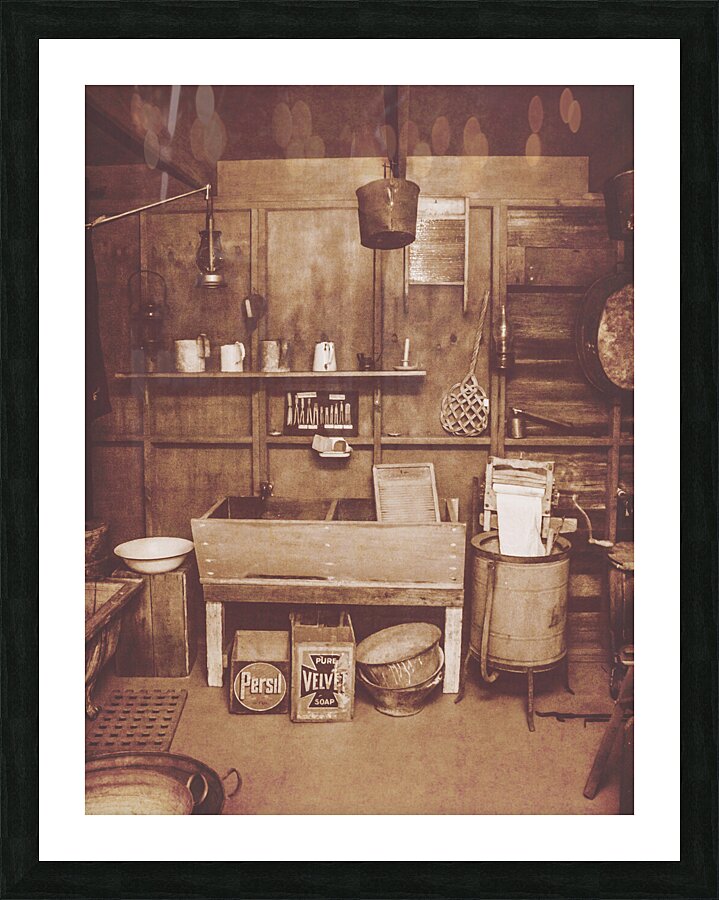 Old soap room Picture Frame print