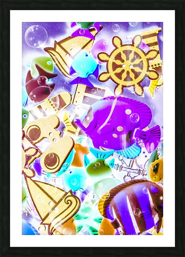 The beach below Picture Frame print