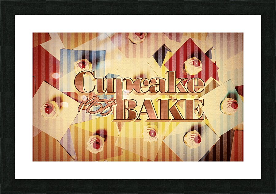 Cupcake BAKE 1958 Picture Frame print
