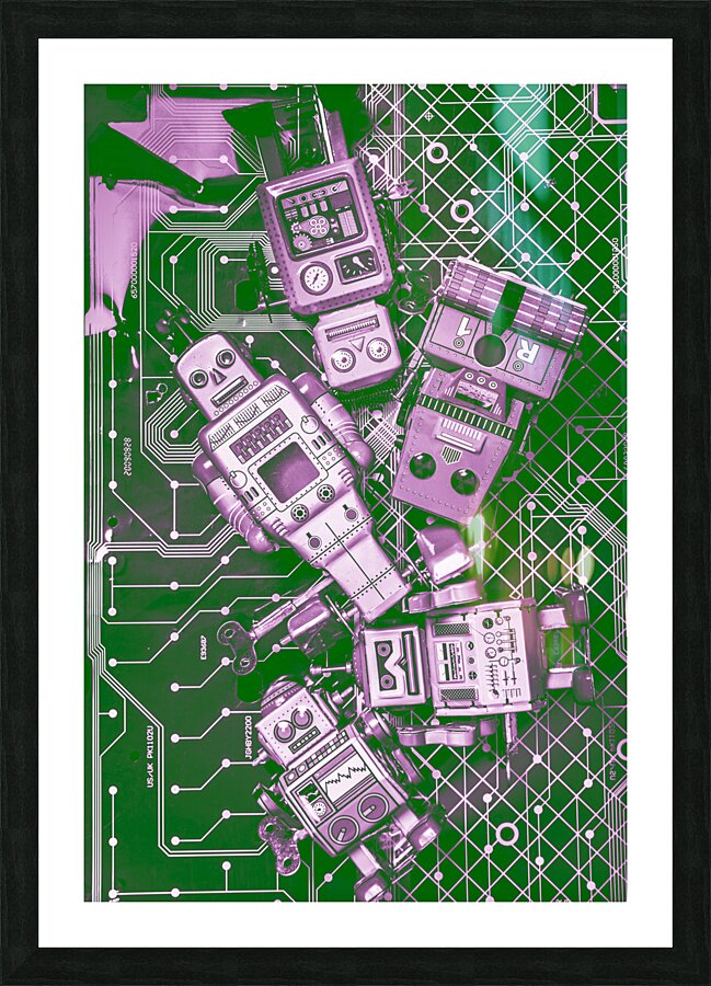 Tech borg centre Picture Frame print