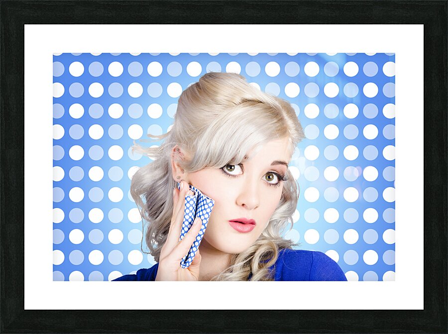 Vintage 1950 retro cleaning advertisement Picture Frame print