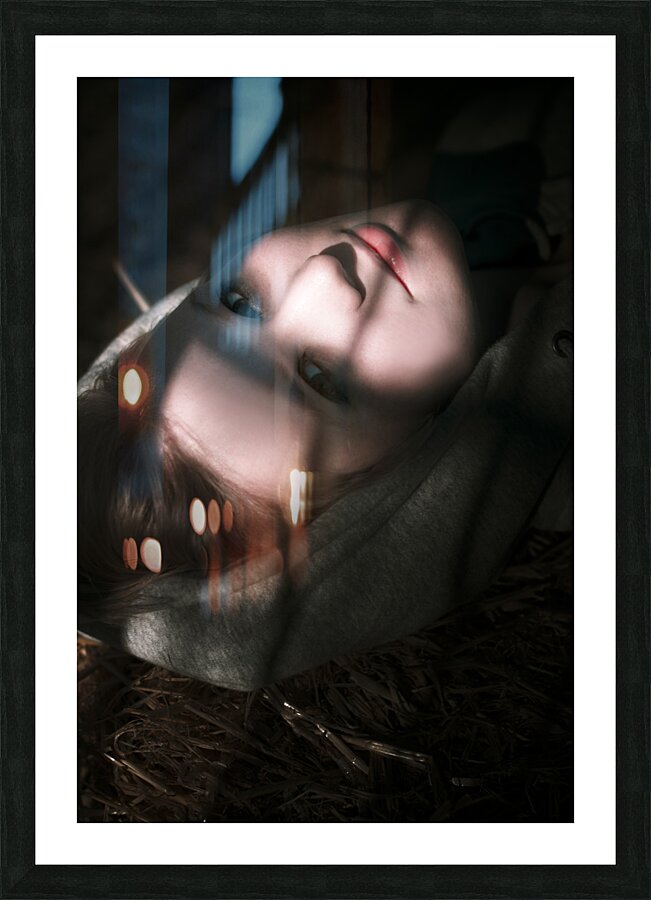 Moon Lit Face Picture Frame print