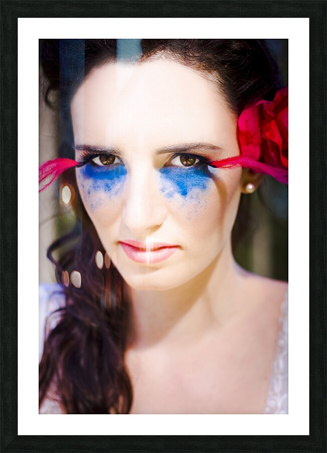 Beautiful Woman Picture Frame print