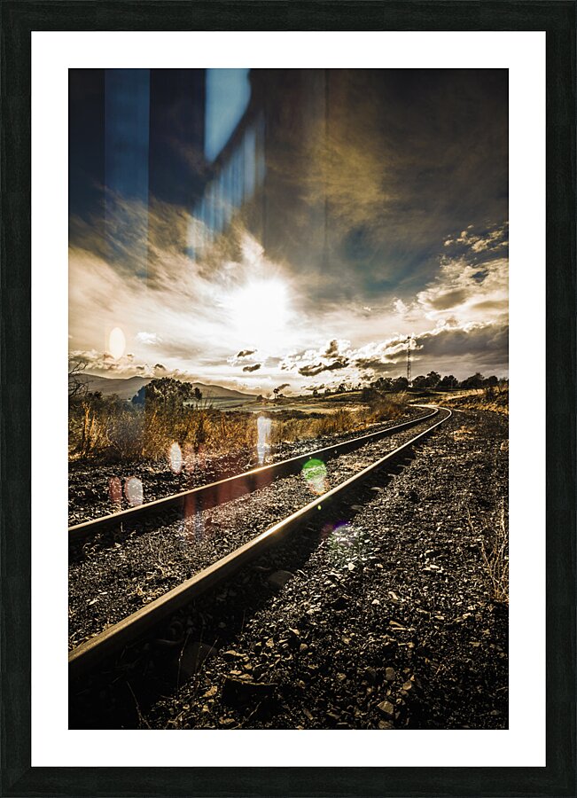 Old railroad track Picture Frame print