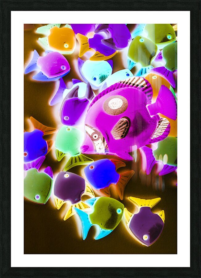 Finding neon Picture Frame print