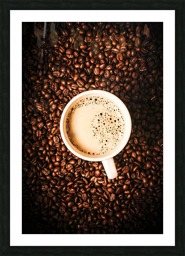 Cup and the coffee store Picture Frame print