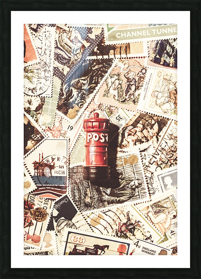 British post box Picture Frame print