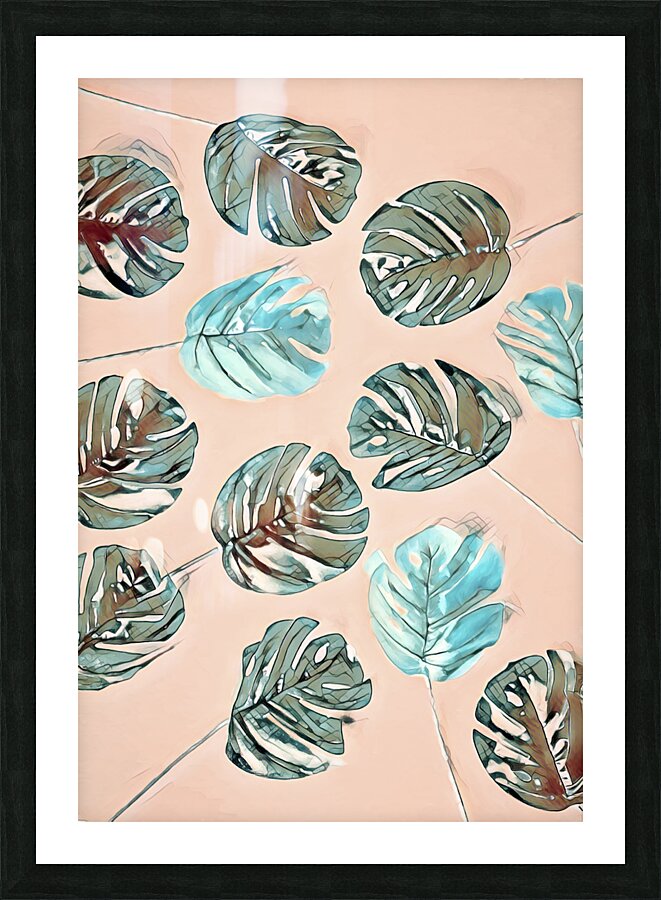 Pastel palm pop Picture Frame print