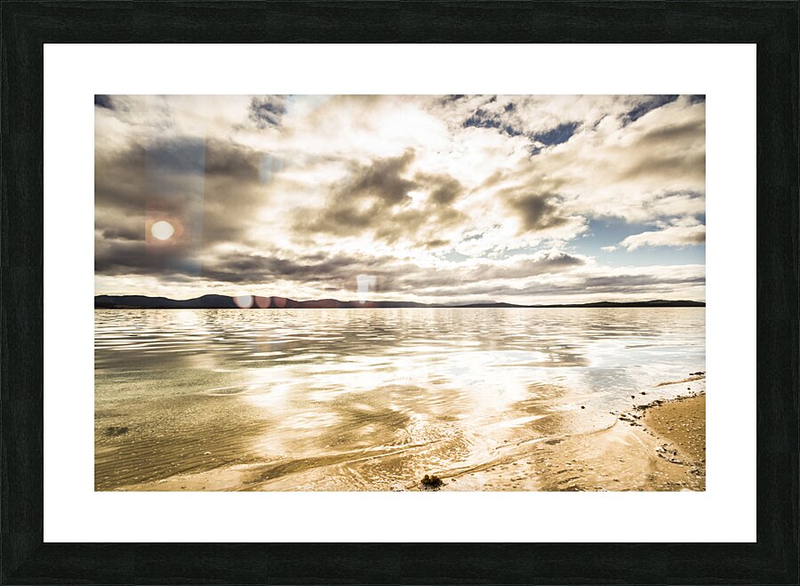 Water of reflective sunlight Picture Frame print