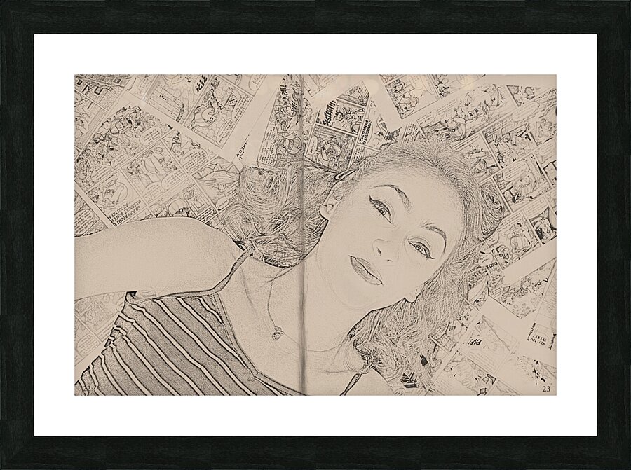 Pop art comic book pin-up Picture Frame print