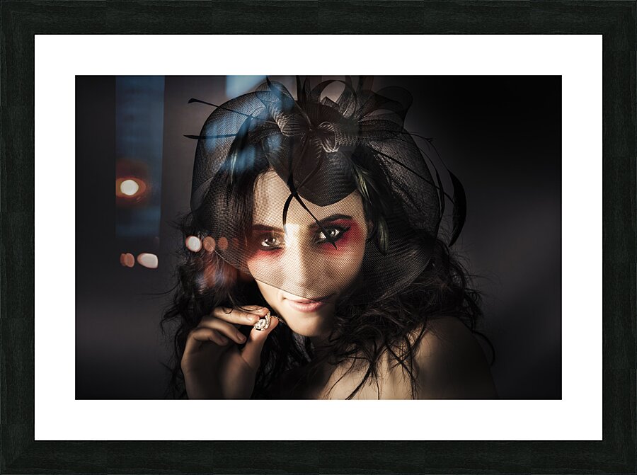 Beautiful Jewellery Woman Wearing Necklace Picture Frame print