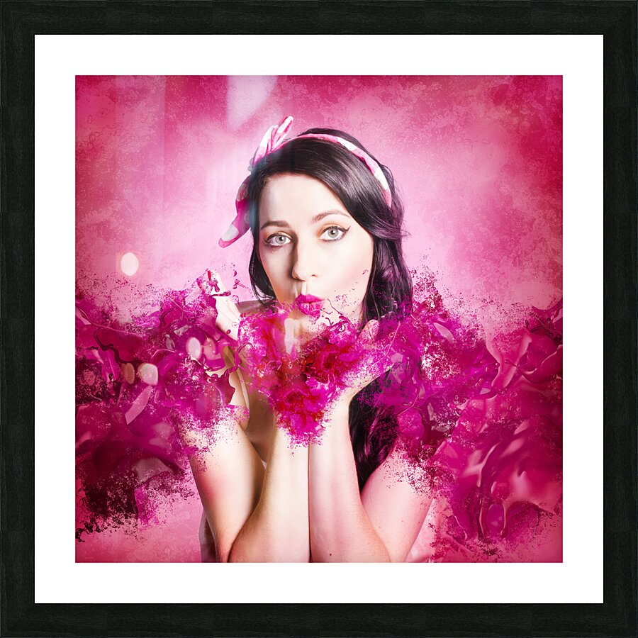 With love and hearts Picture Frame print