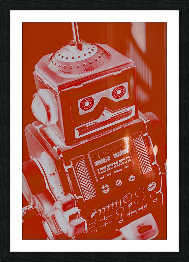 Industrial red Picture Frame print