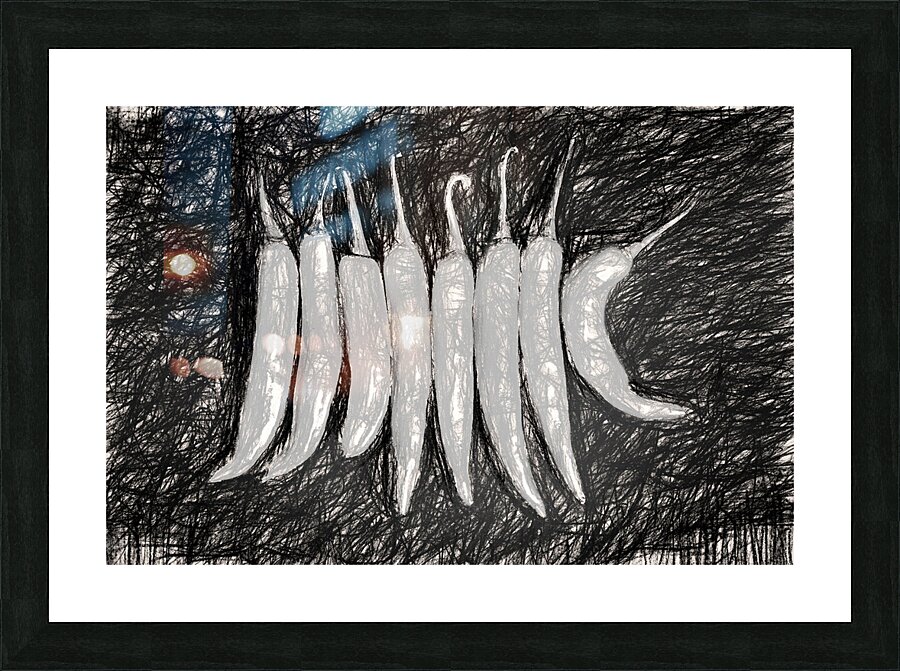 Pepper portrait Picture Frame print