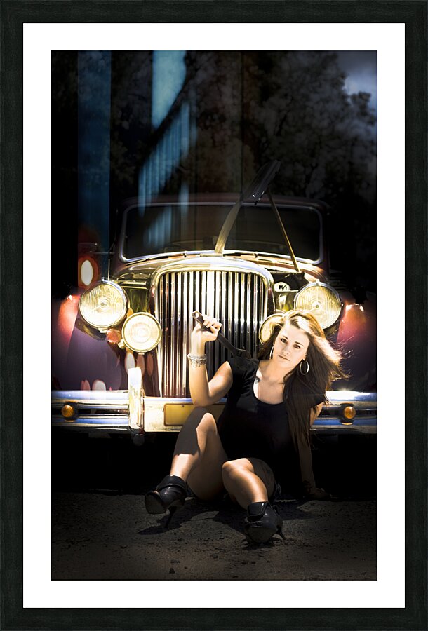 Female Auto Mechanic Picture Frame print