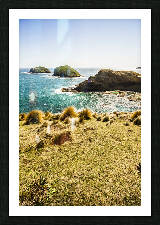 Captivating coastal cliff Picture Frame print