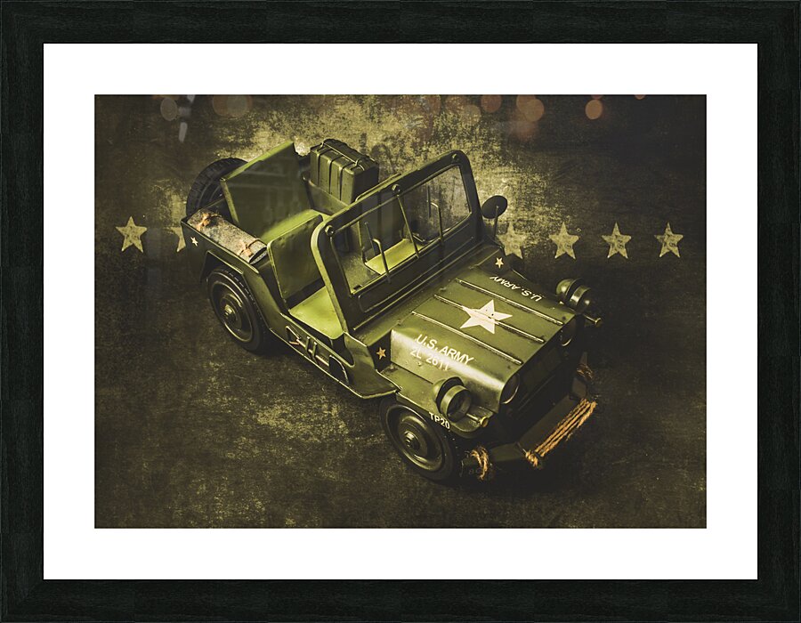 Military green Picture Frame print